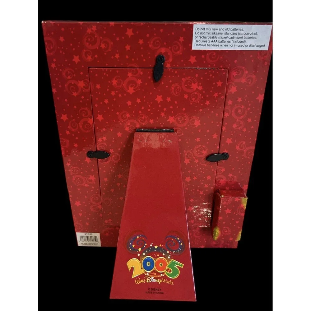 Disney Photo Frame 2005 Disney World Light Up Picture 5x7 Red Stitch Mickey Walt